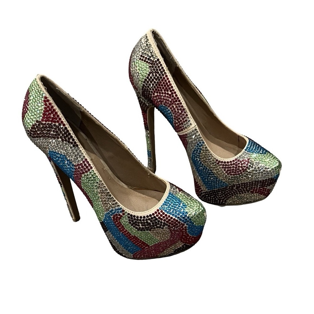 Steve Madden Dyvinal Rhinestone Heels 6.5